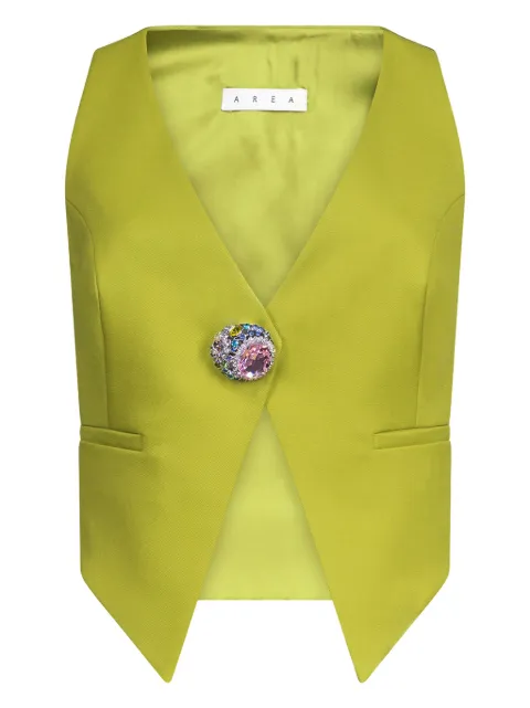 AREA crystal-embellished top