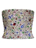 AREA crystal-embellished top - Black