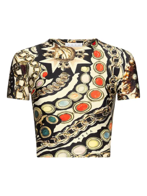AREA printed cropped t-shirt