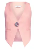 AREA crystal-embellished gilet - Pink