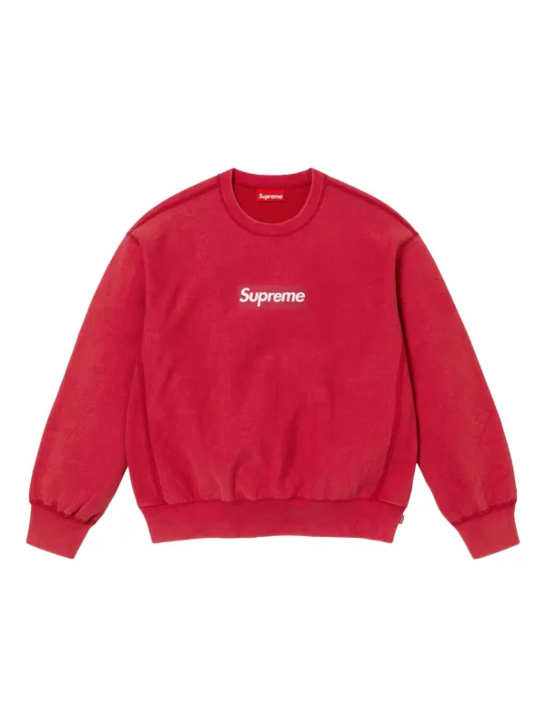Supreme ウォッシュド ボックスロゴ スウェットシャツ | レッド