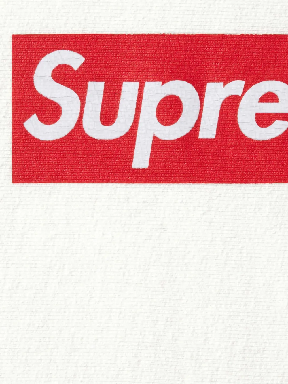 Supreme "SS 25 - White" sweater met verwassen effect en logo - Wit