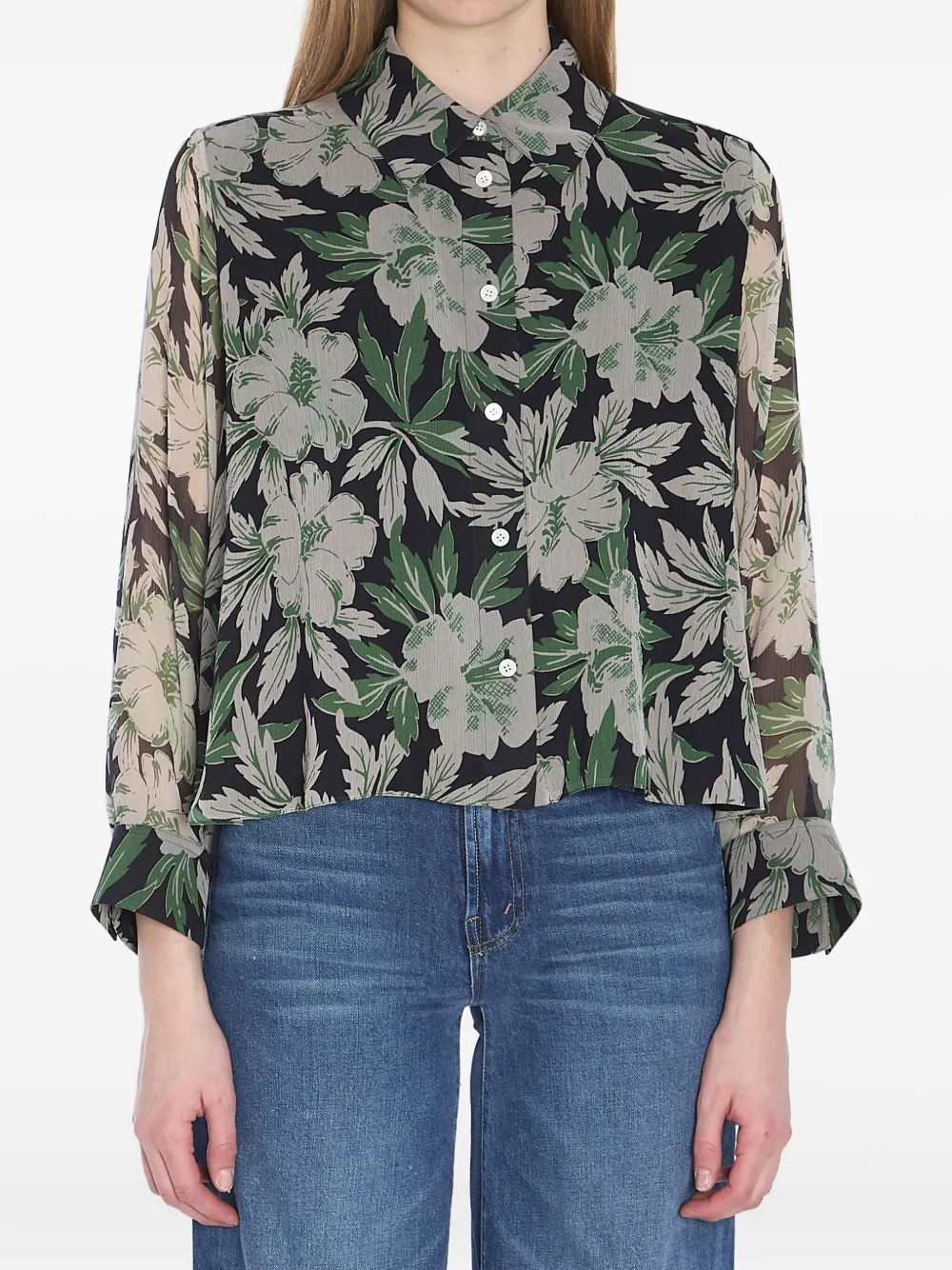 LOEWE camisa de seda | verde | Image 1