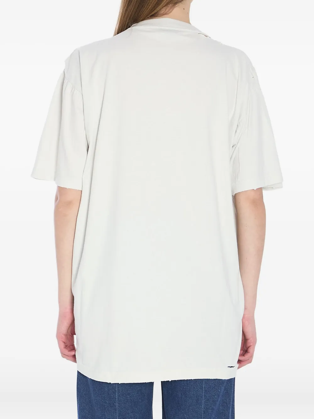 Balenciaga Gerafeld katoenen T-shirt Wit