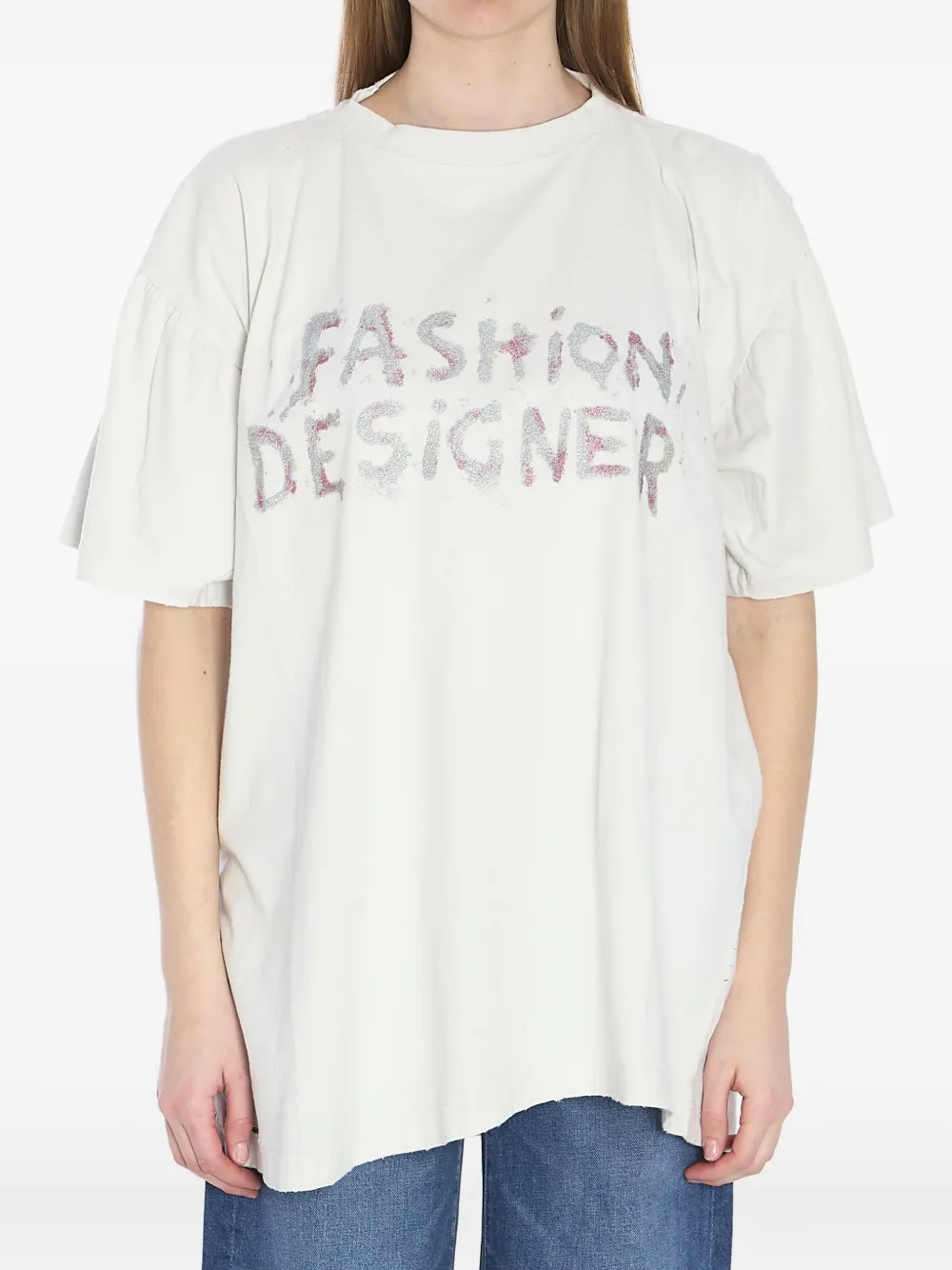 Balenciaga distressed cotton shirt | White | Image 1