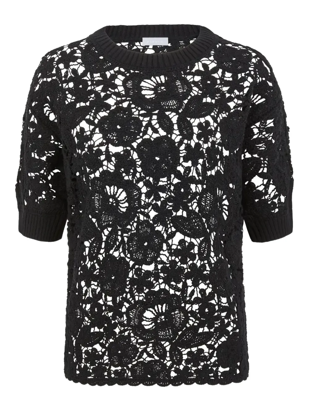 P.A.R.O.S.H. playera con encaje floral | negro | Image 1