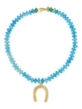 Adina Reyter 14K yellow gold diamond and jade necklace