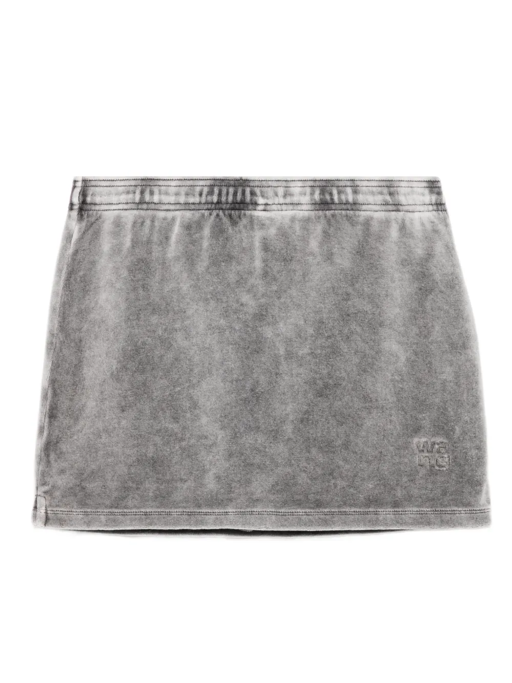 Alexander Wang falda corta con logo en relieve | gris | Image 1
