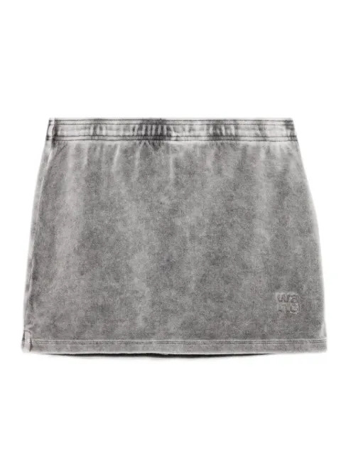 Alexander Wang minifalda con logo en relieve