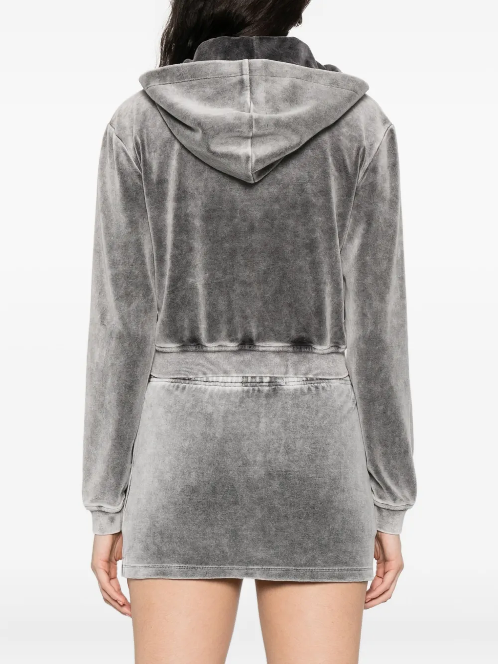 Alexander Wang Zip-up Hoodie In Gray