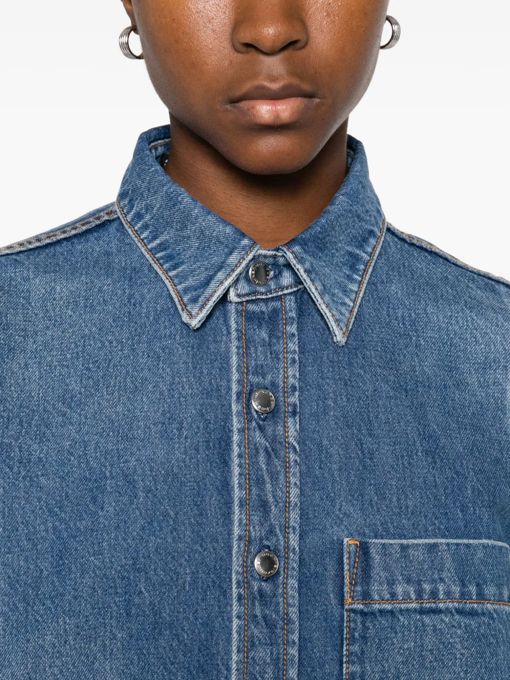 Alexander Wang Denim blouse met patroon Blauw