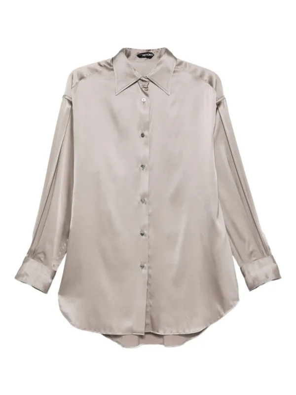 Tom Ford Satin Shirt in Grey
