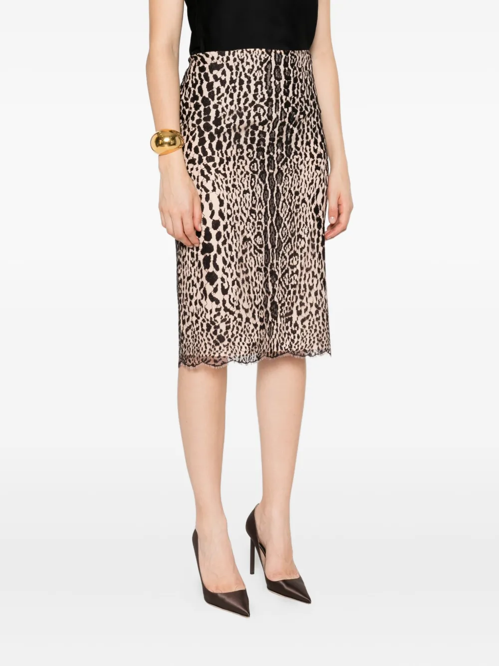 TOM FORD Rok met luipaardprint Beige