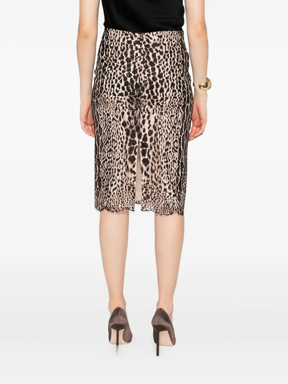 TOM FORD Rok met luipaardprint Beige
