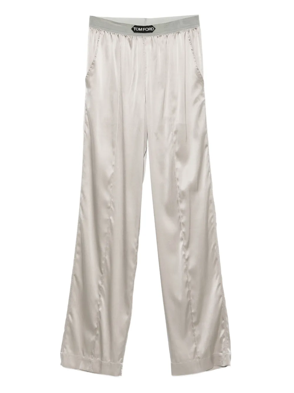 TOM FORD logo-patch trousers Grijs