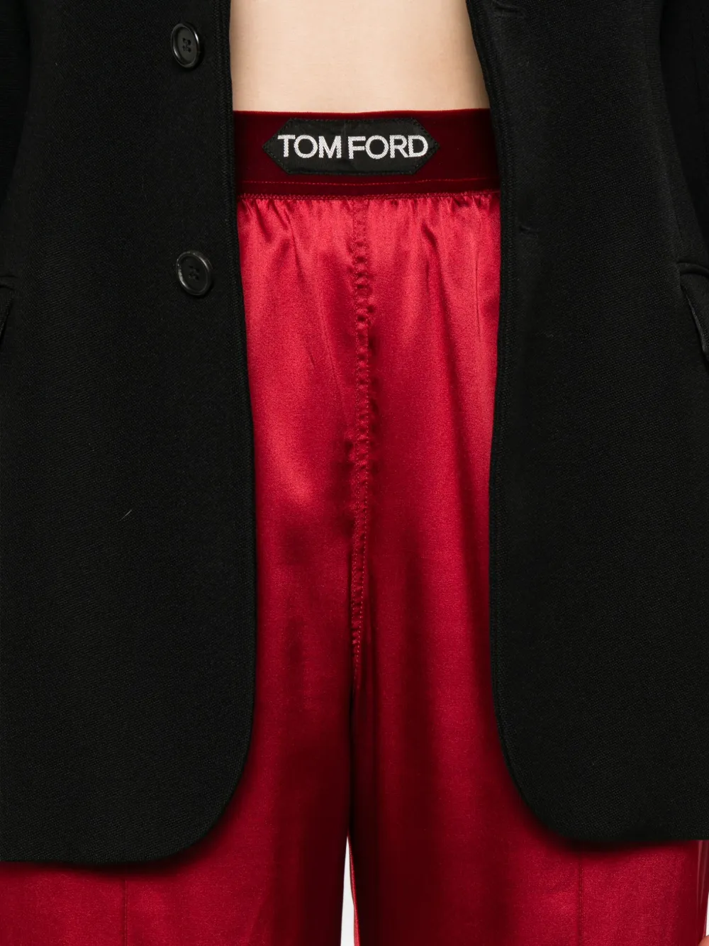 TOM FORD logo-patch trousers Rood