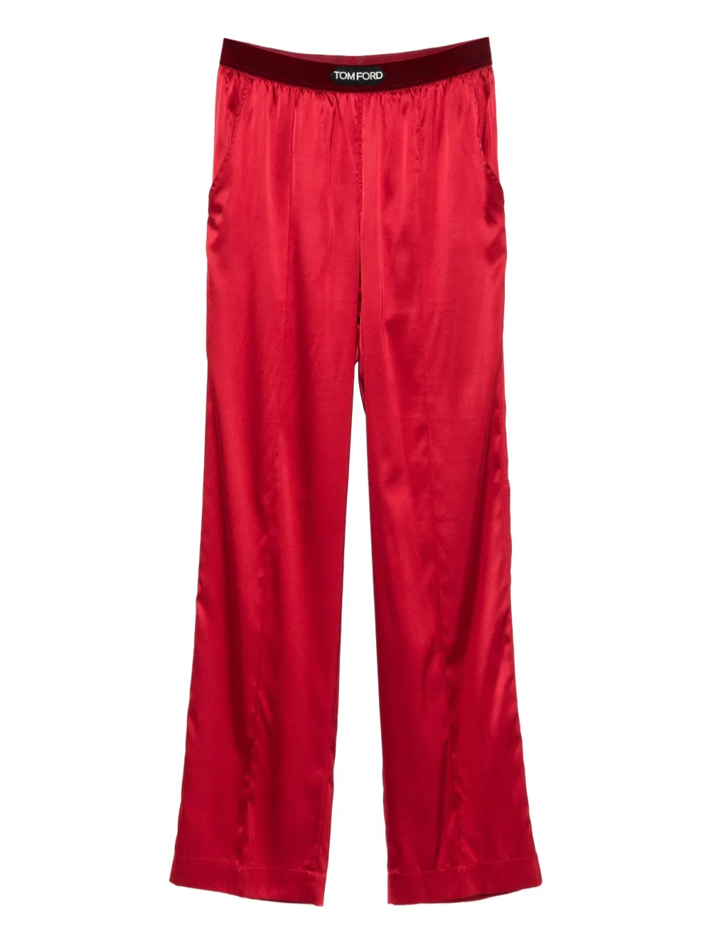 TOM FORD logo-patch trousers Rood