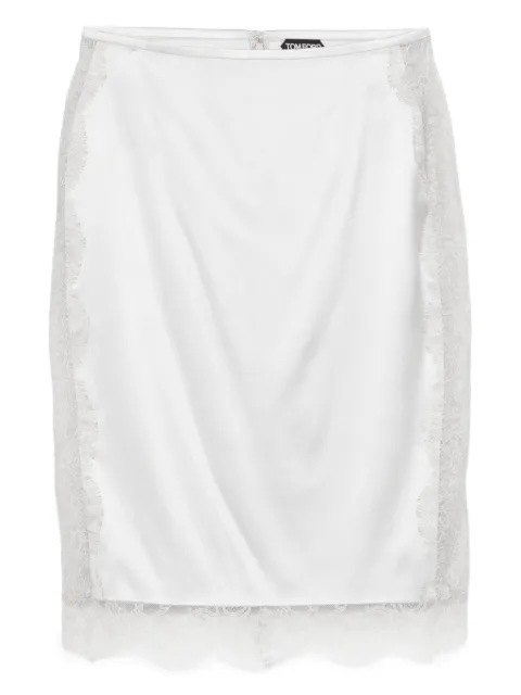 TOM FORD falda con detalle de encaje