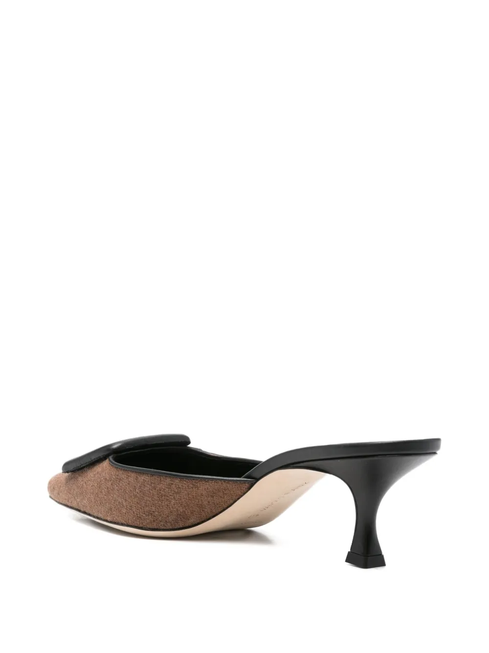 Manolo Blahnik 50mm Maysale buckle-detail mules Brown
