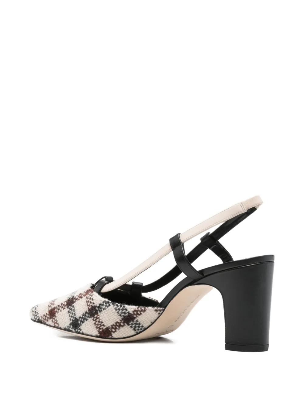 Manolo Blahnik 70mm Vestal Checked Slingback Pumps In Multi