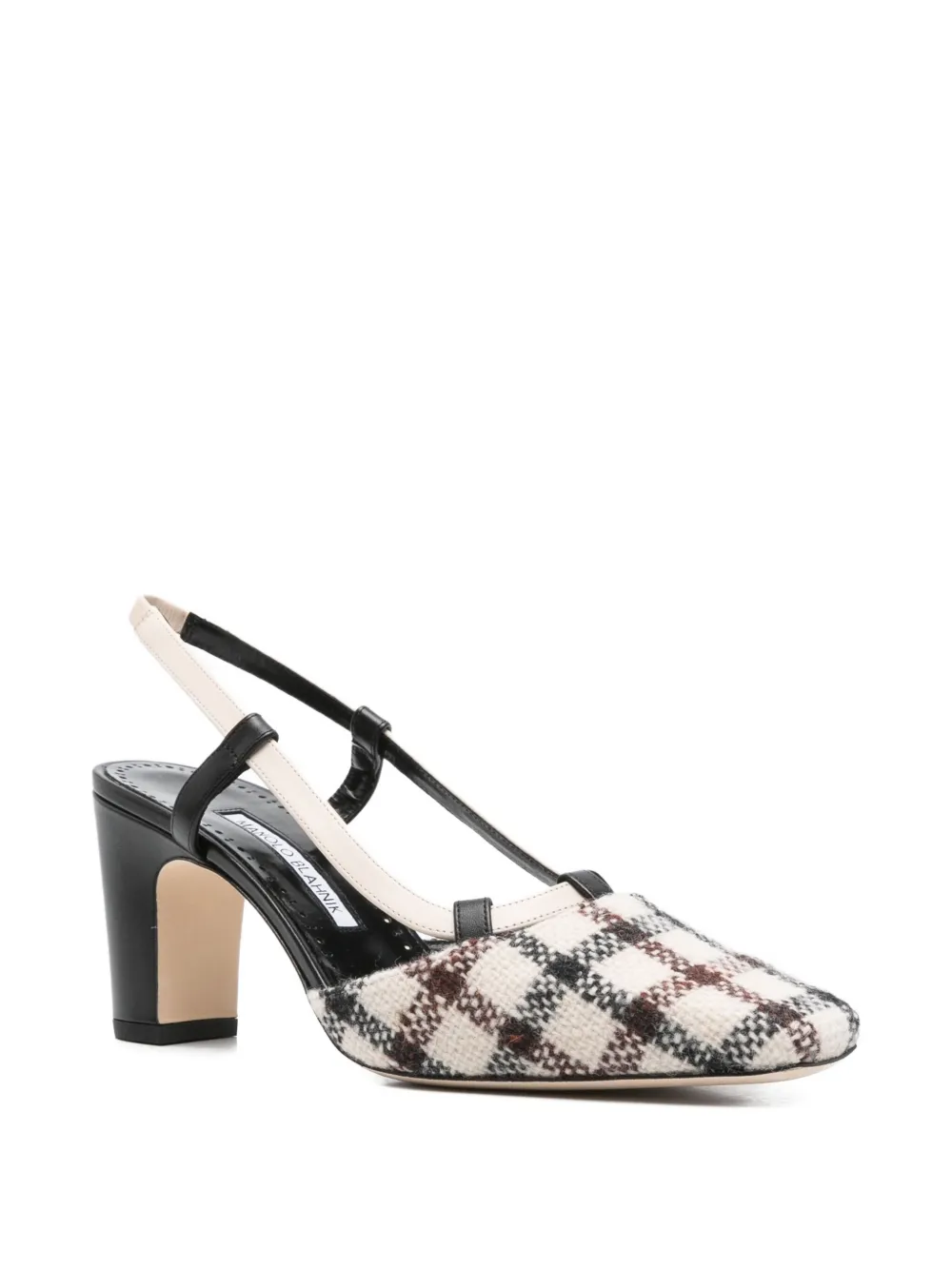 Manolo Blahnik 70mm Vestal checked slingback pumps | Heeled Pumps | Image 2