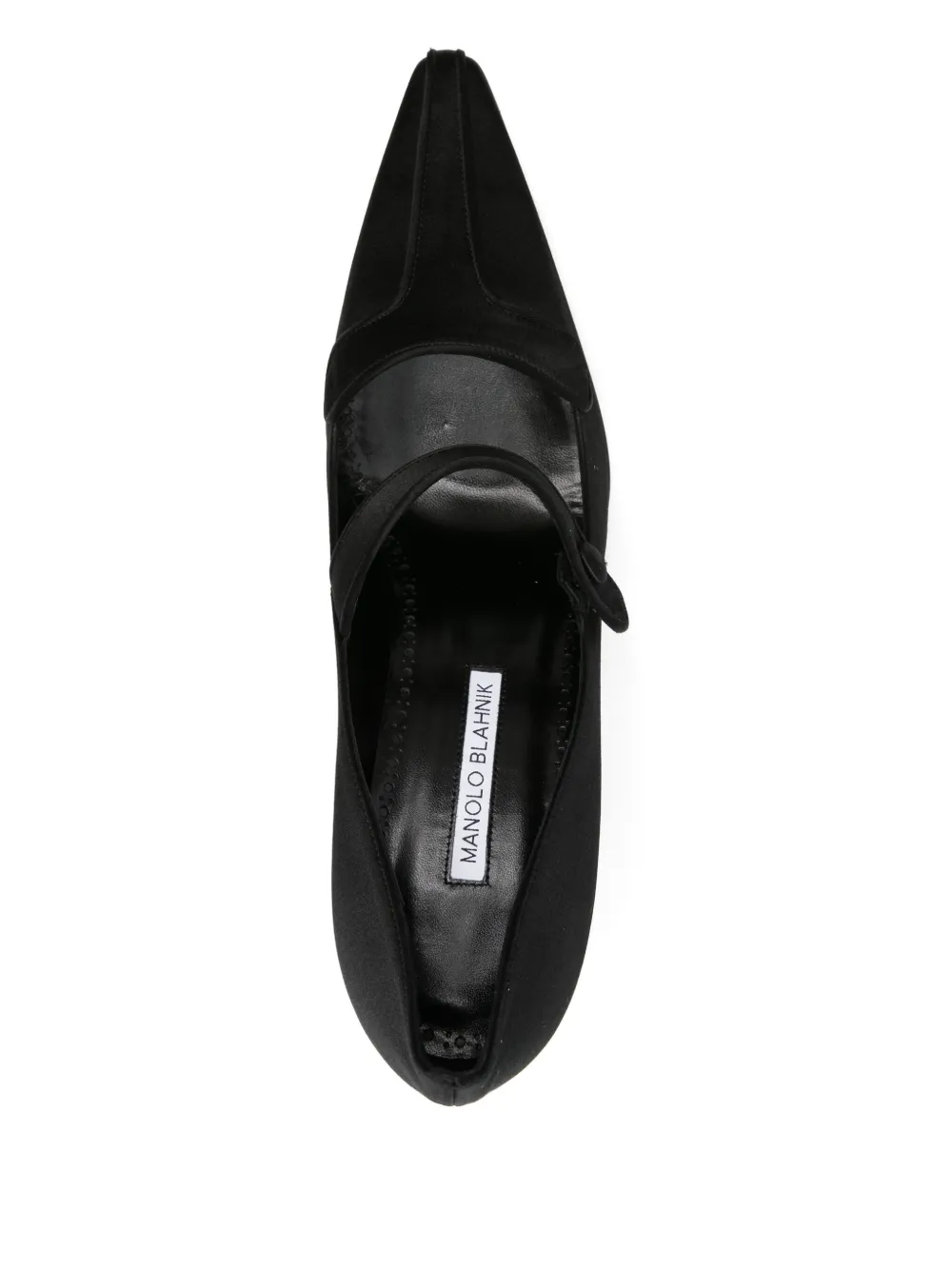 Manolo Blahnik 90 mm Ganeus pumps met puntige neus Zwart