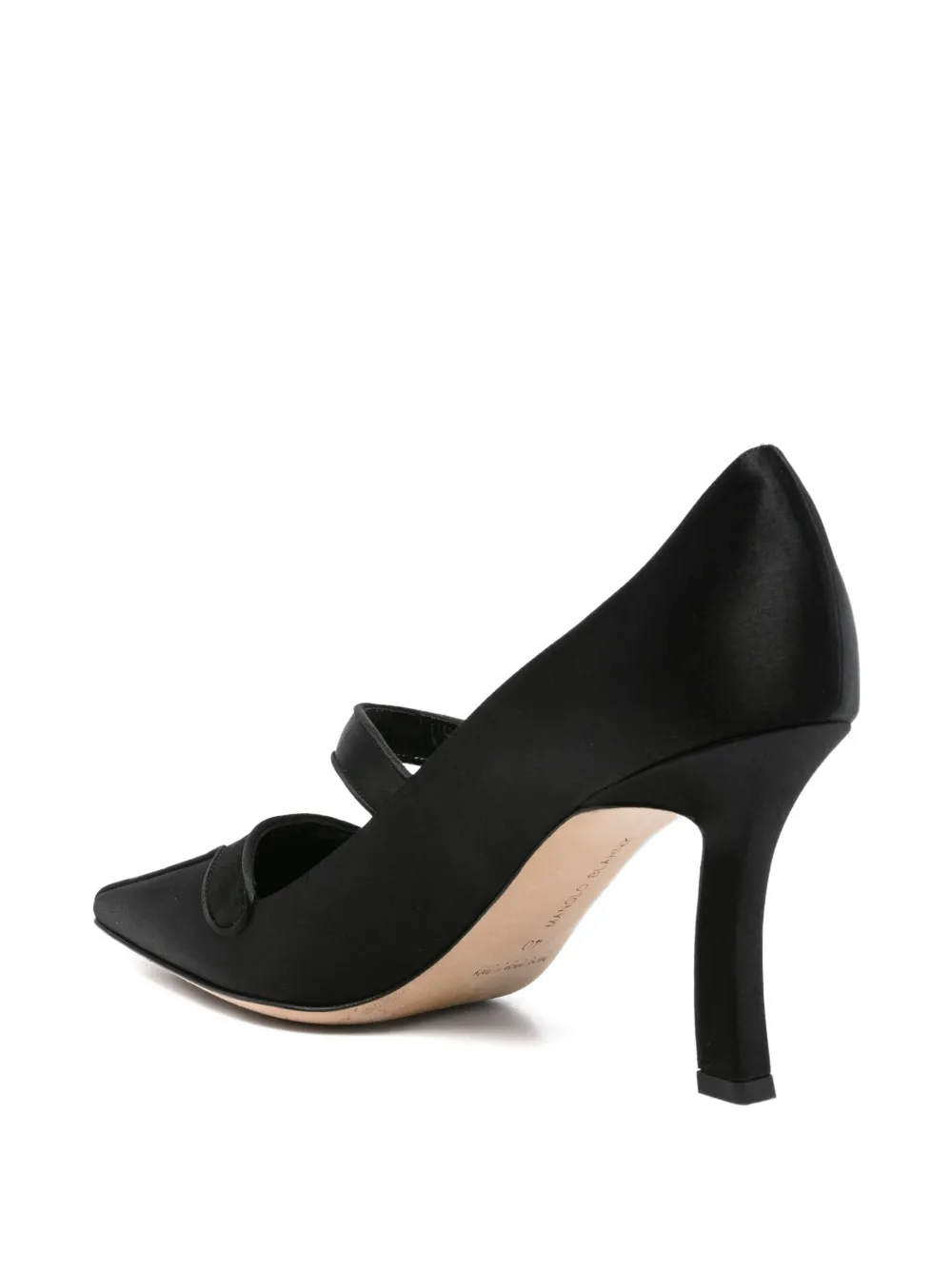 Manolo Blahnik 90 mm Ganeus pumps met puntige neus Zwart