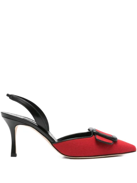 Manolo Blahnik 70mm leather heeled pumps
