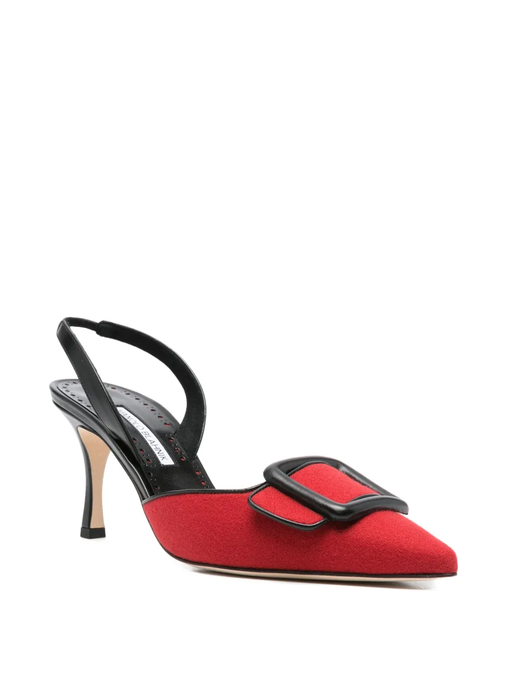 Manolo Blahnik 70mm leather heeled pumps Red