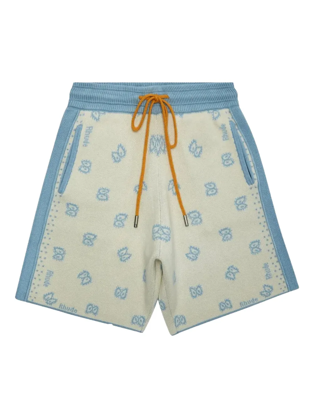 RHUDE Banco "Stone Blue/Ivory" knitted shorts | Neutrals | Image 1