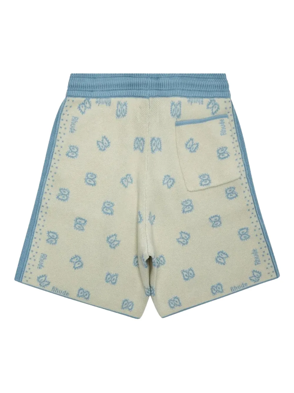 RHUDE Banco "Stone Blue/Ivory" knitted shorts | Track & Running Shorts | Image 2