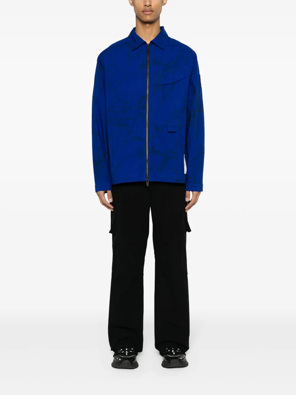 A-COLD-WALL* OVERDYE "VOLT BLUE" ZIP OVERSHIRT