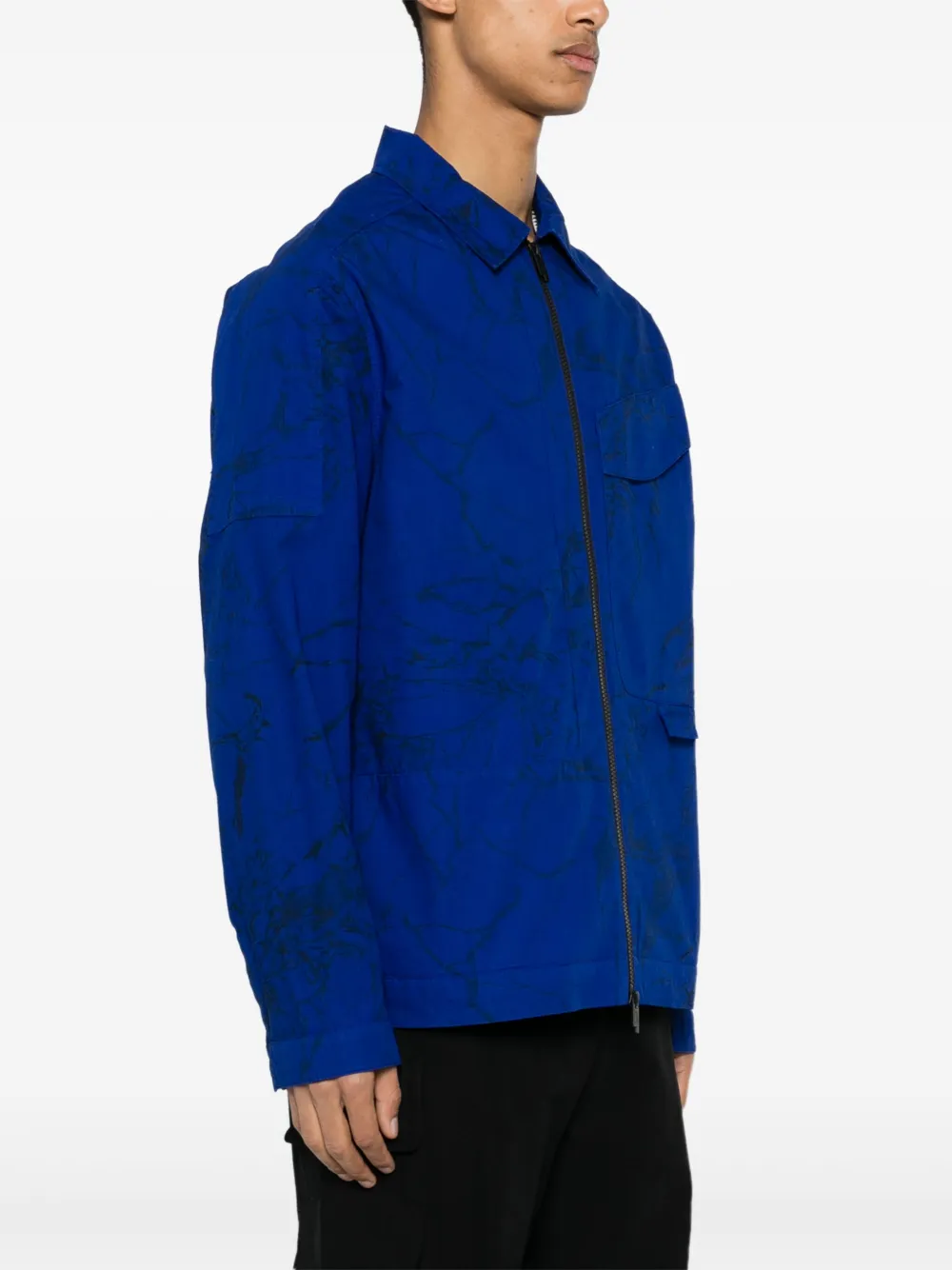 A-COLD-WALL* OVERDYE "VOLT BLUE" ZIP OVERSHIRT