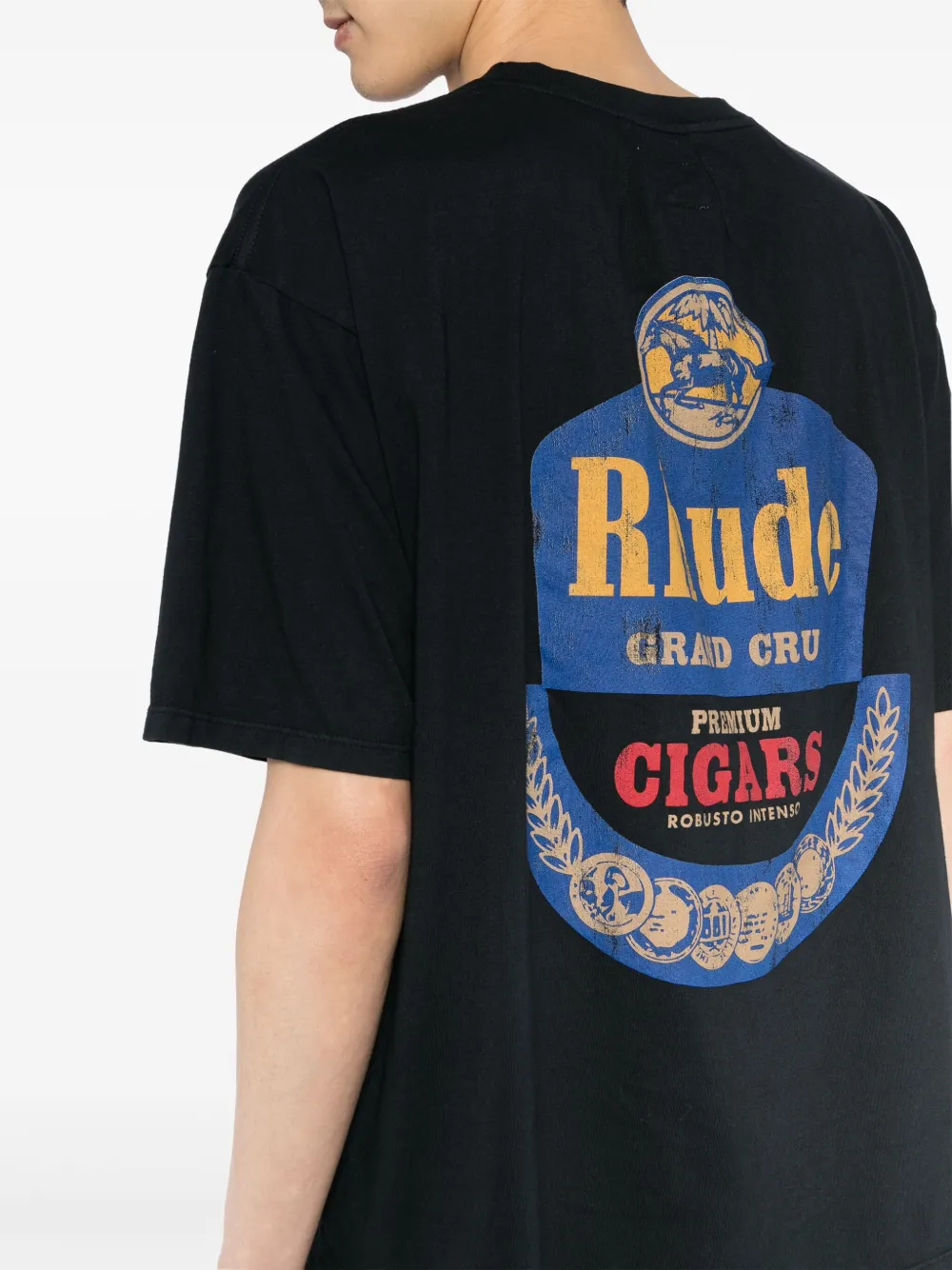 RHUDE 그랜드 크루 티셔츠 | 블랙 | FARFETCH KR