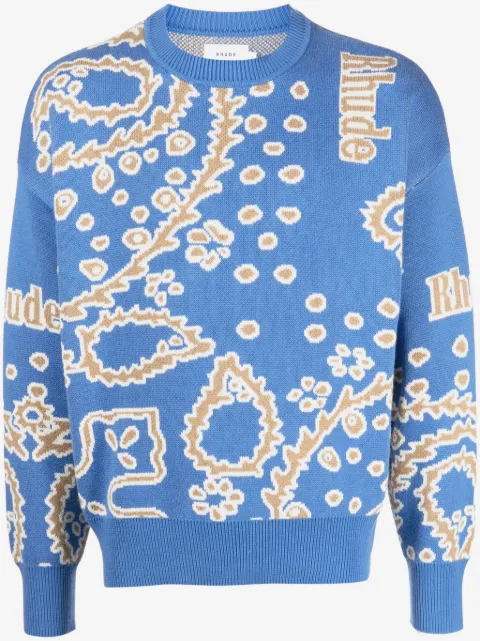 RHUDE bandana-knit sweater