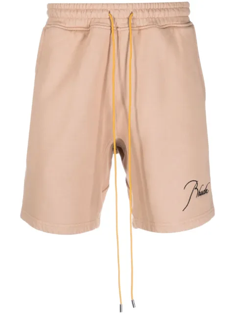 RHUDE terry "Sand" track shorts