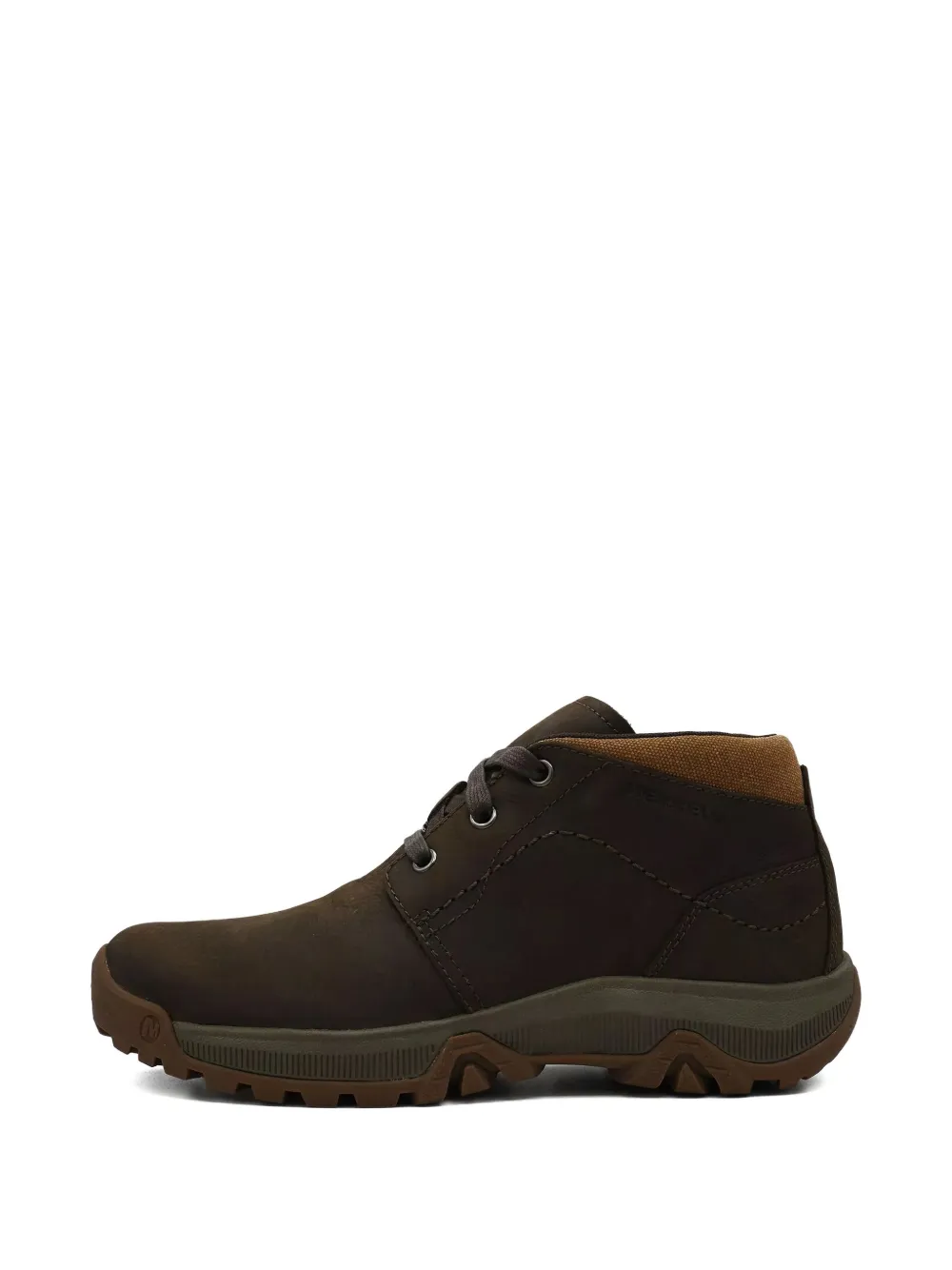 Merrell lace-up leather trainers Brown