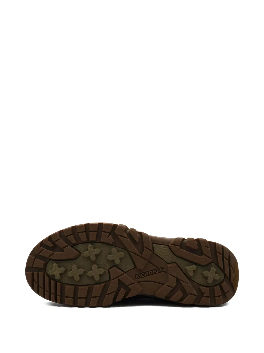 Merrell lace-up leather trainers Brown