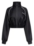 AREA crystal-embellished track jacket - Black