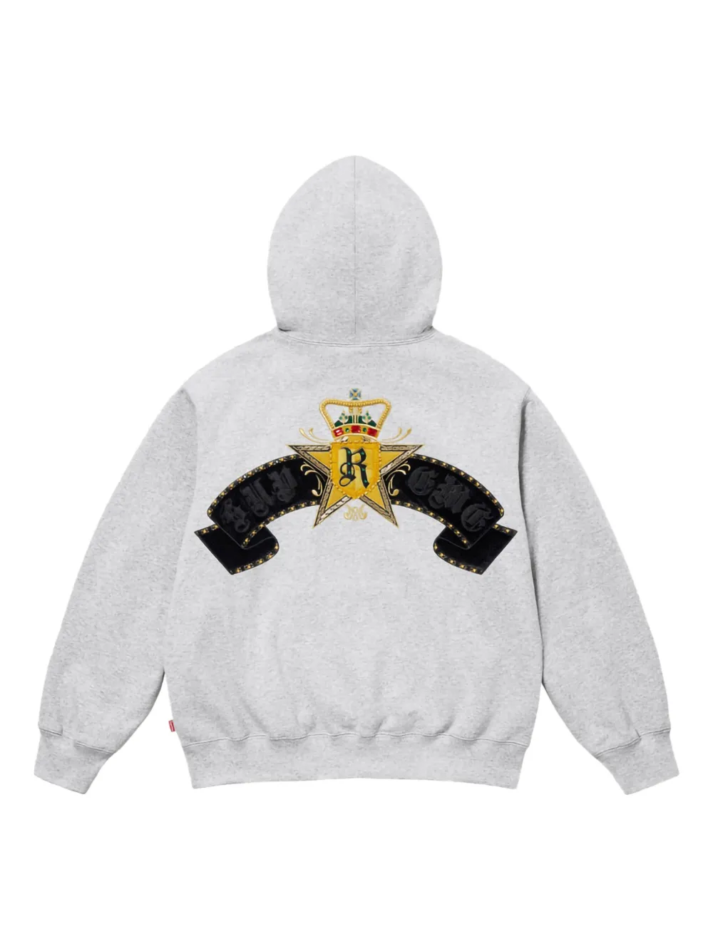 Supreme "SS 25 Grey" hoodie met rits Grijs