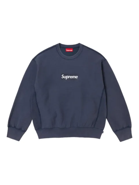 Supreme washed box logo "SS 25 - Navy" sweatshirt
