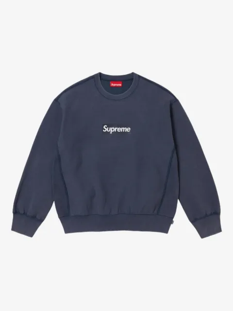 Supreme washed box logo "SS 25 - Navy" sweatshirt