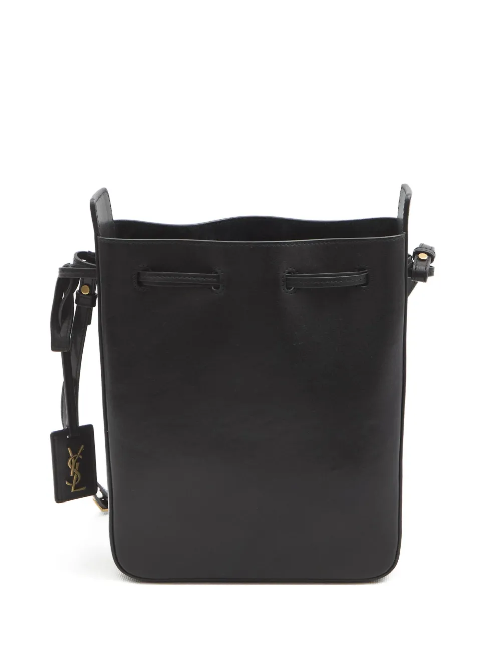 Saint Laurent Leather Bucket Bag In Black