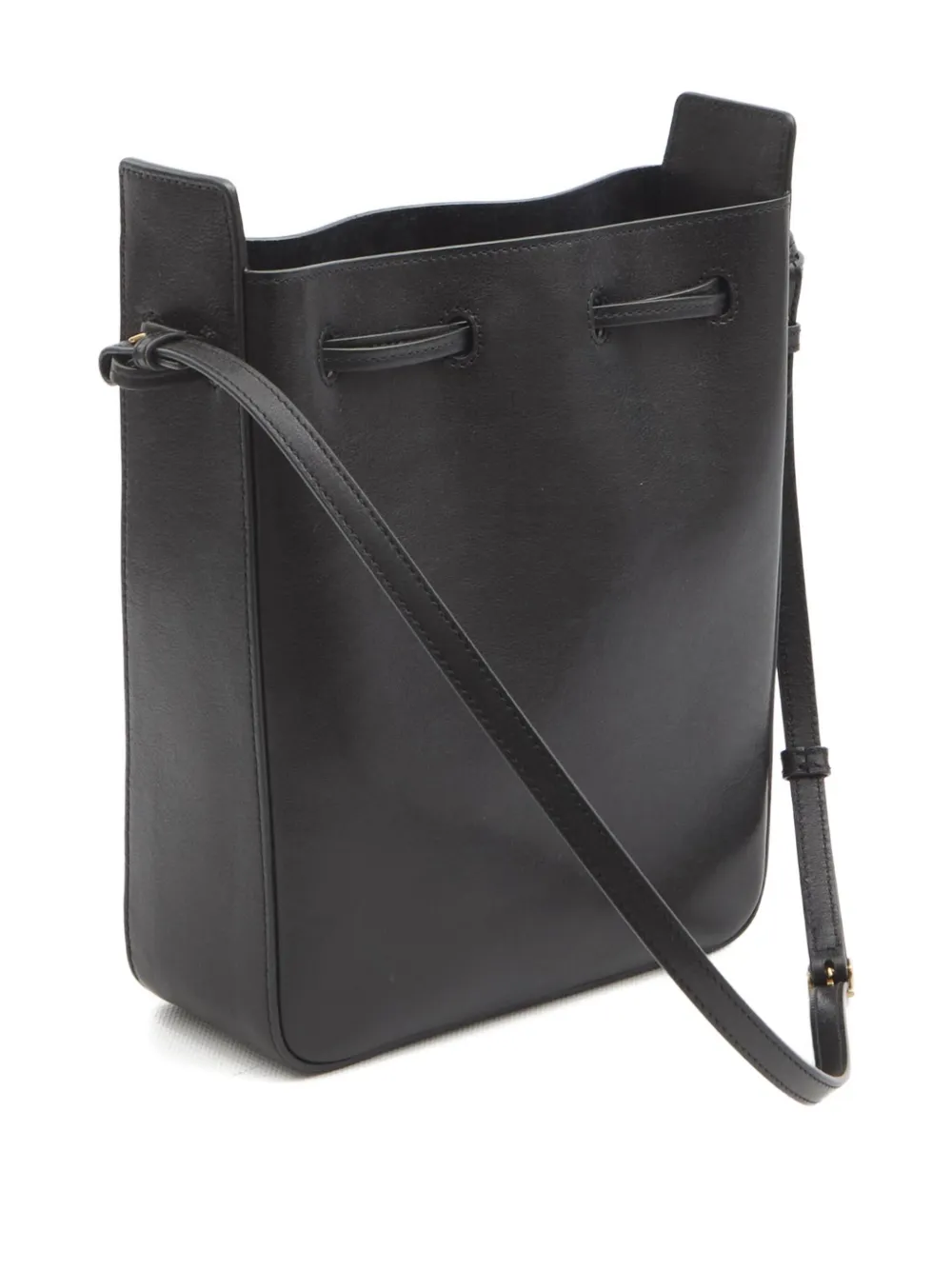Saint Laurent Leather Bucket Bag In Black