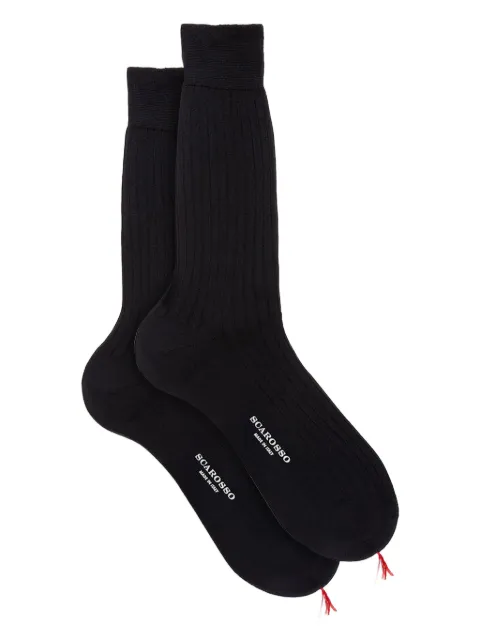 Scarosso calcetines tejidos de canalé
