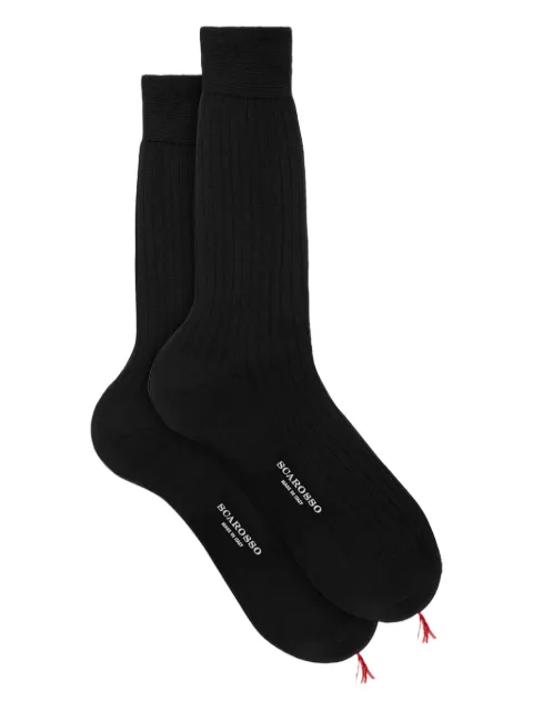 Scarosso calcetines tejidos de canalé
