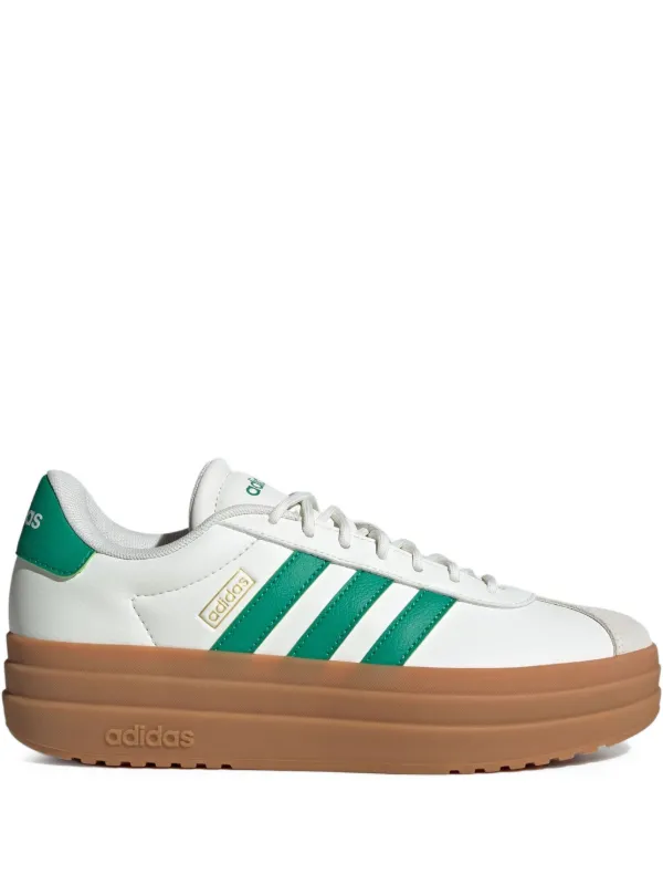 Adidas VL Court Bold "Core White/Court Green/Gold Metallic" Sneakers | White  | FARFETCH