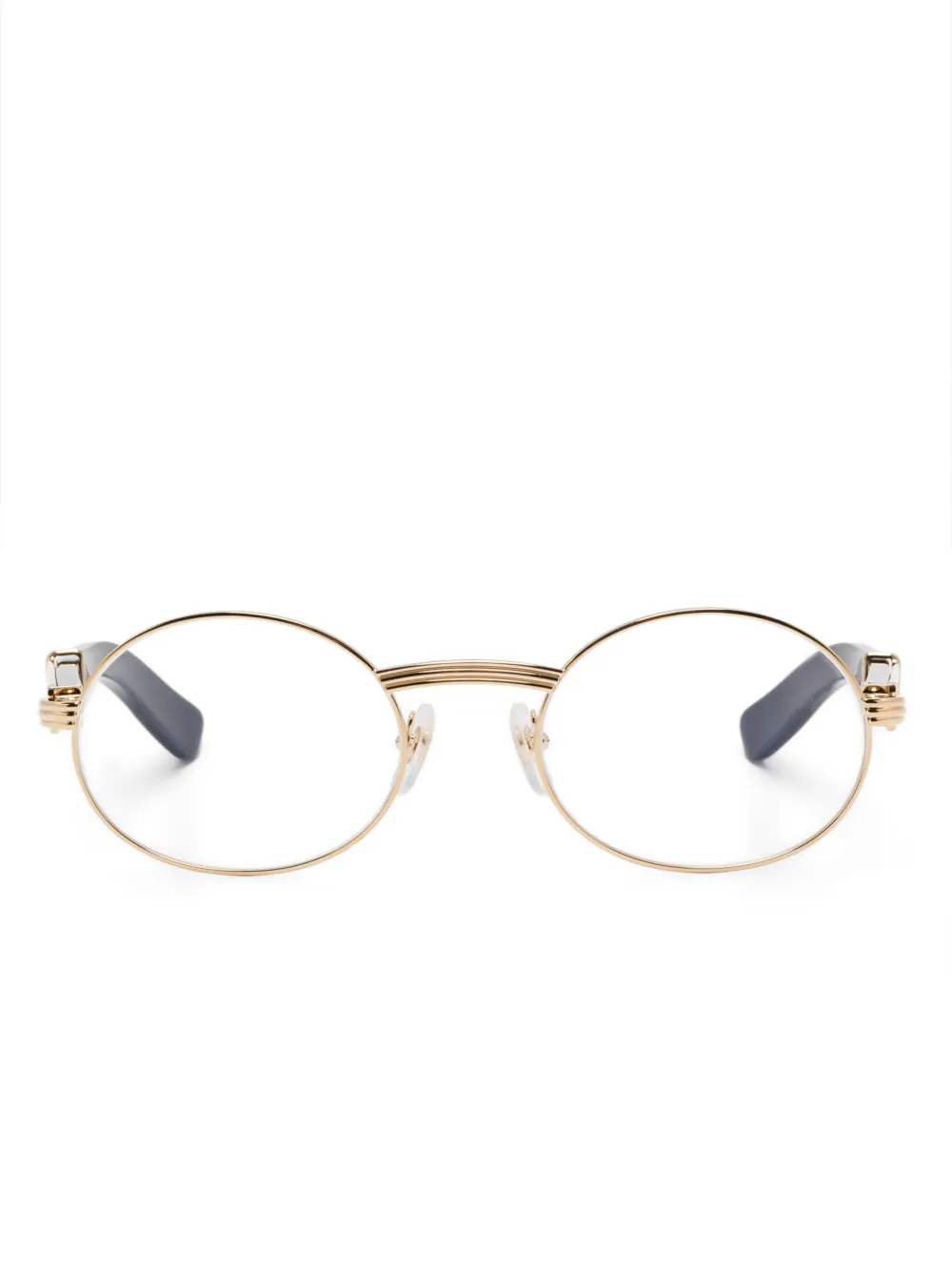 Cartier Eyewear ラウンド眼鏡フレーム - ゴールドトーン Cartier Eyewear ラウンド眼鏡フレーム - ゴールドトーン