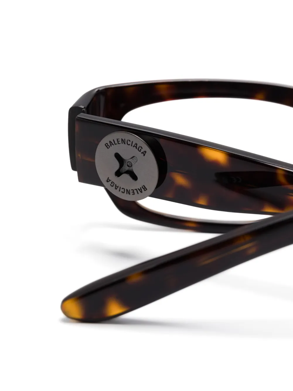 Balenciaga Eyewear Bril met rechthoekig montuur Bruin