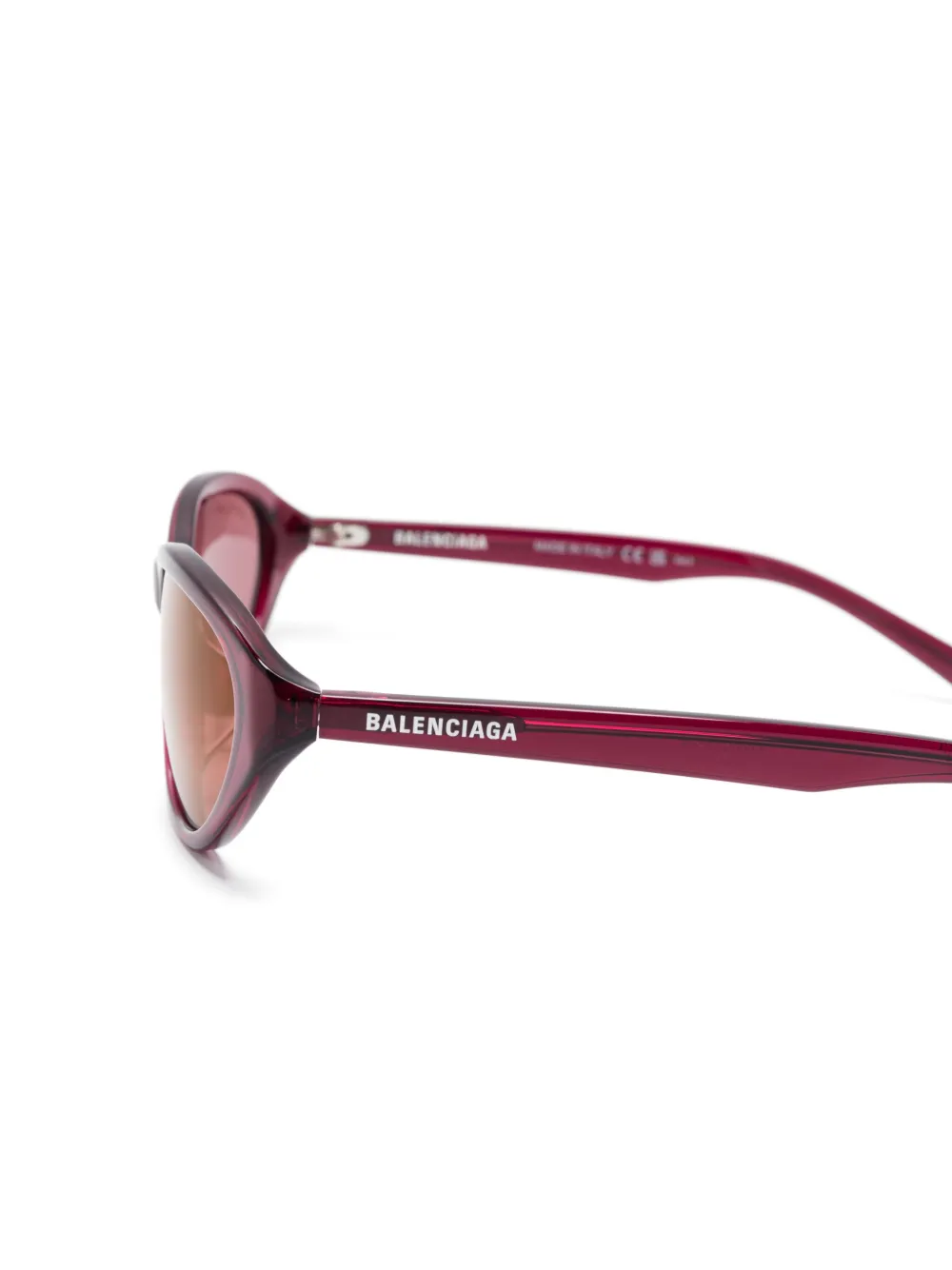 Balenciaga Eyewear Zonnebril met cat-eye montuur Rood